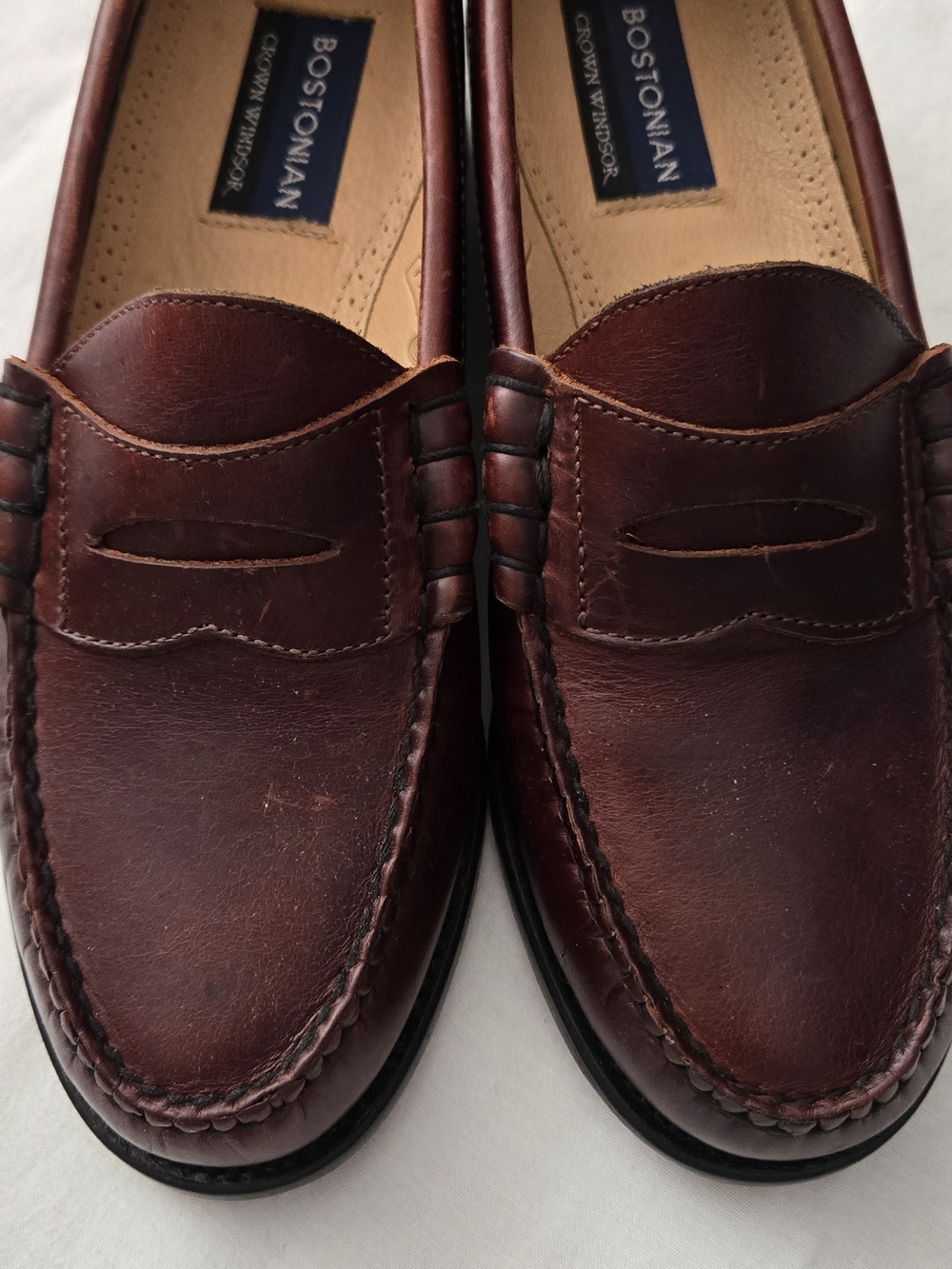 Bostonian Men's Penny Loafers in Burgundy Brown